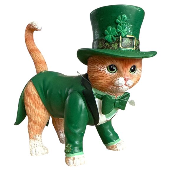 Hamilton Paws-itively Lucky Cat Figurine 2018 w/ Tag Purr-fect Lucky Charm - Picture 2 of 7